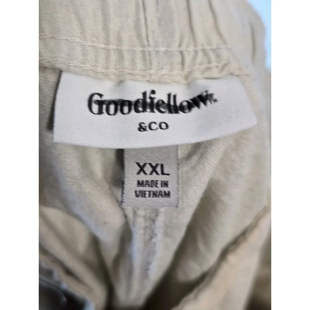 Mens Goodfellow & Co‎ Everyday Beige Linen Cargo Shorts 2XL XXL NWT